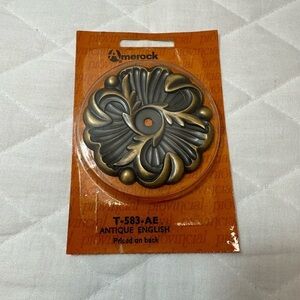 Amerock Provincial Antique English T-583-AE Backplate Cooper Door Cabinet Drawer